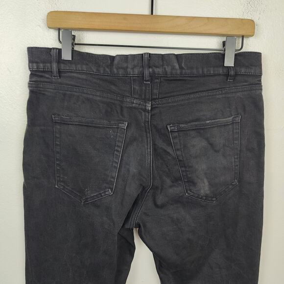Saint Laurent Jeans Mens 32 Black Wash DO2 M/SK-LW Slim‎ Stretch Designer - Picture 6 of 13